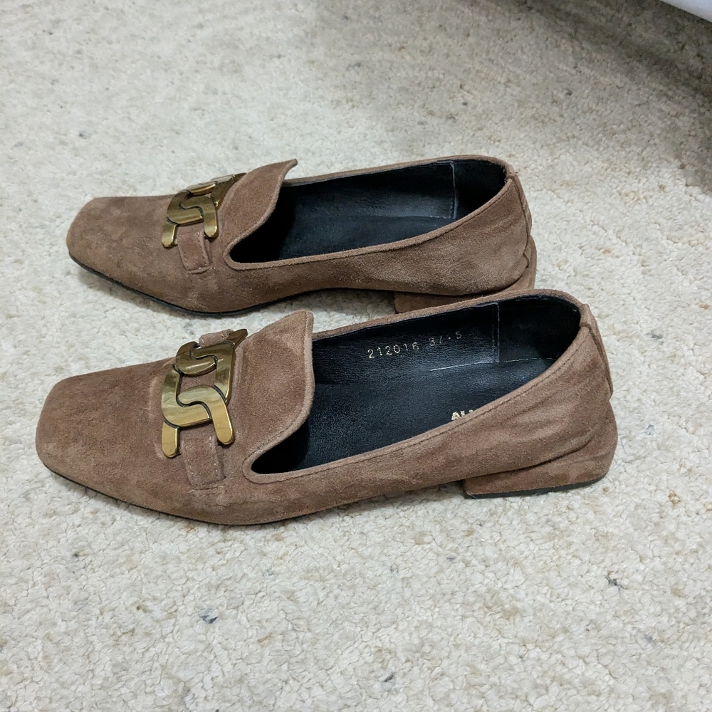 Brown Suede link loafer - Picture 2 of 4